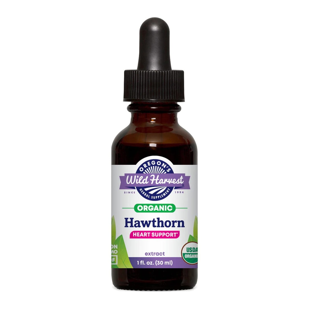 Oregon Wild Harvest 1: 2 Fresh Organic Hawthorn kivonat, 1 Fluid Ounce
