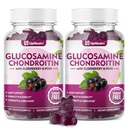 Gglucosamine Chondroitin Gumies Sugar Free, Extra Strength 1500mg Glucosamine with Chondroitin MSM & Turmeric, Joint Support Supplement for Women & Women Joint Health (120 Count of 2)