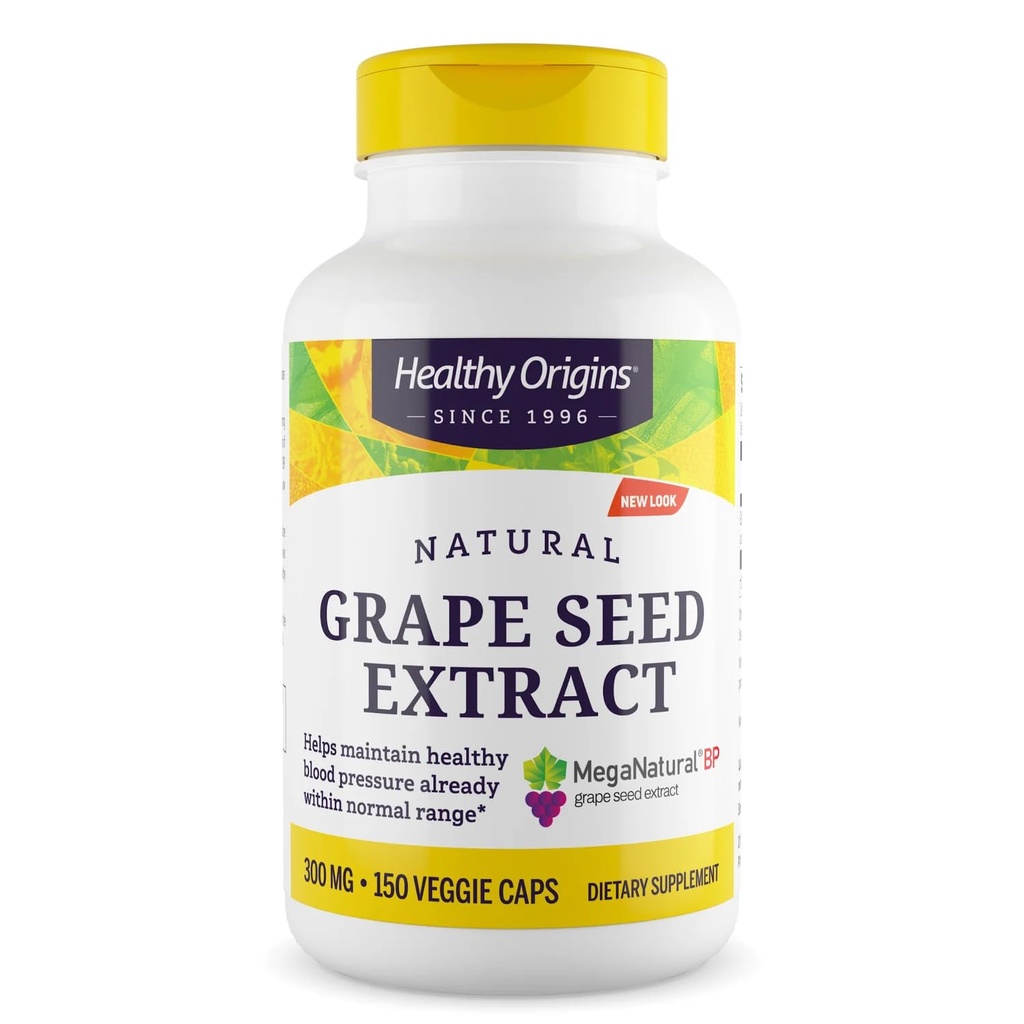 Gesunde Ursprünge Getreide Saatgutextrakt 300 mg (MegaNatural BP, Non-GMO, California-Grown, Glutenfrei, Unterstützt gesunden Blutdruck), 150 Veggie Caps