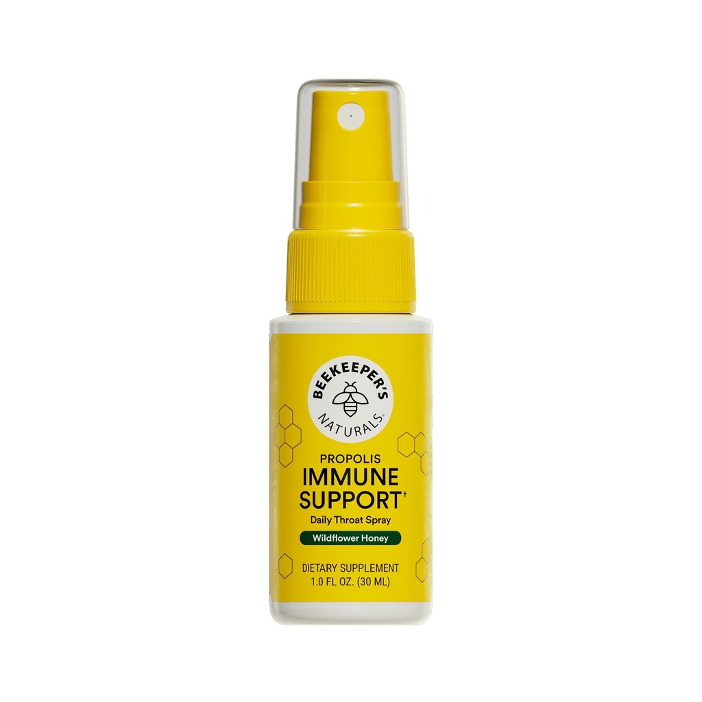 Beekeeper's Naturals Propolis Throat Spray for Daily Immune Support, 1 oz