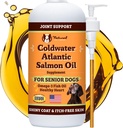 Natural Dog Company Coldwater Atlantic Lachsöl für Hunde (16oz) - Senior Dog Fish Oil Supplement mit Omega 3, einfach zu digest für Senior Dog Fish Oil, Liquid Dog Fish Oil Joint Support Supplement