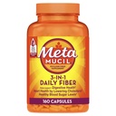 Metamucil Psyllium Husk Fiber Supplement, 3-in-1 für Verdauungs-Gesundheit, Pflanzenbasiert, 160 Zähler, Paket von 2