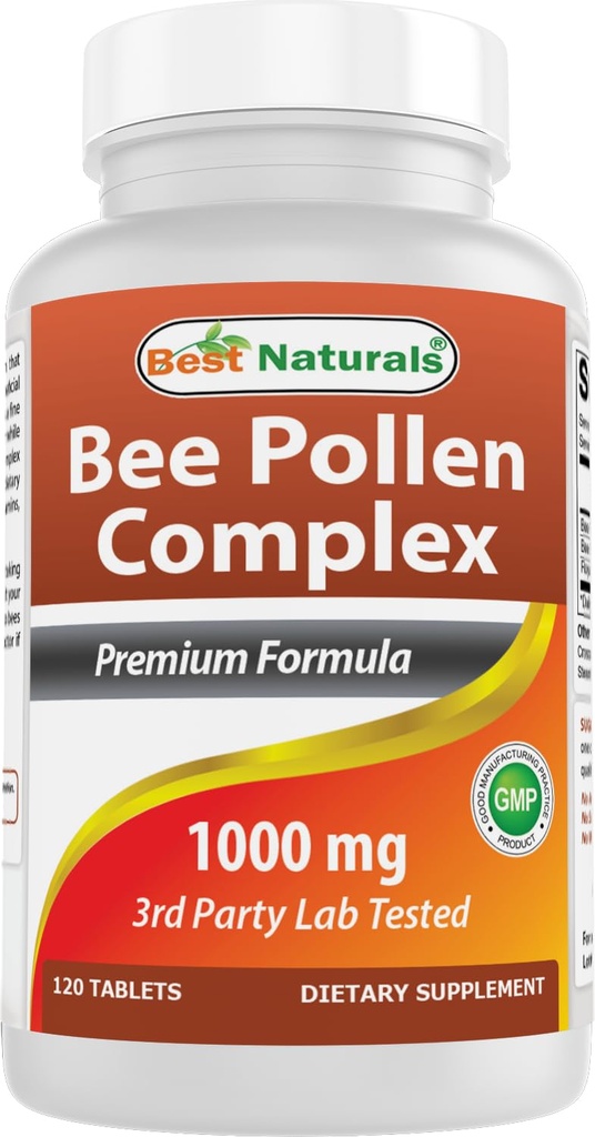 Best Naturals Bee Pollen Complex 1000 mg 120 tabletta