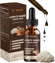 Lions Mane Supplement - Bio Lion's Mane Mushroom Supplement Extrakt flüssige Tropfen Pulver - Gehirn Unterstützung Immun Gedächtnis Fokus Non-GMO, Gluten-Free, Vegan Natürliche Tincture Superfood