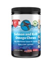 Wild Alaskan Lachs Krill Öl Chews für Hunde - 120 Soft Treats - Omega 3 6 9 Fish Supplement EPA, DHA für Itch-Free Skin Coat Joints - Allergy Relief - Reduce Hair Shedding - Made in USA