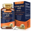 Totaria Alpha Lipoic Acid 1000mg - ALA Supplement Antioxidans für Neuropathie Unterstützung Nerve Gesundheit, Leber Detox, Antioxidans, Stoffwechsel und Zellenergie, Anti-Aging - Non-GMO, Glutenfrei, Vegan Safe