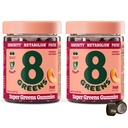 8Greens Supergreens Gummies | Super Greens Powder Superfood Gummy für Stoffwechsel, Immunität & Fokus, Verdauungs-Gesundheitsenzyme, Organisch: Chlorella, Spirulina, Aloe Vera, Peach Flavor, 100 Count