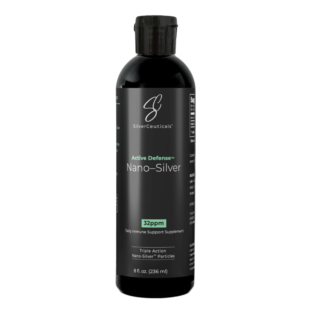 Colloidal Silver w / Nano Technology - 32ppm 8oz - 8X Hatékonyabb - Natural Immune Support - Save The Sick Days - Korszak 5 & Up - Outperses Higher PPM Silvers - No Taste & Side - Harmadik fél teszt