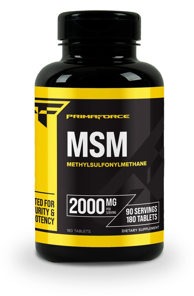 Primaforce MSM Tablets 2000mg Serving, 180 tabletta, 90 adag
