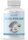 Pearl Powder Supplement 500mg, 120 Kapseln - Natürliche Quelle von Calcium & Aminosäuren, Anti-Aging Antioxidantien für Hautpflege, Non-GMO