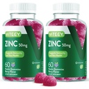 VITEEY Zink-Gummien für Männer und Frauen - Zink-Ergänzungen 50mg - Immune Boost & Haut Gesundheit - Vegan, Glutenfrei - 120 Count