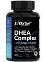 DHEA Micronized 200mg komplexum terhes 100 mg kiegészítés férfiak és nők számára Ashwagandha, DIM, Magnézium, Bór, Kalcium, Cink, D3-vitamin, C és B6 Hormonális támogatás - Készült USA 90 kapszula