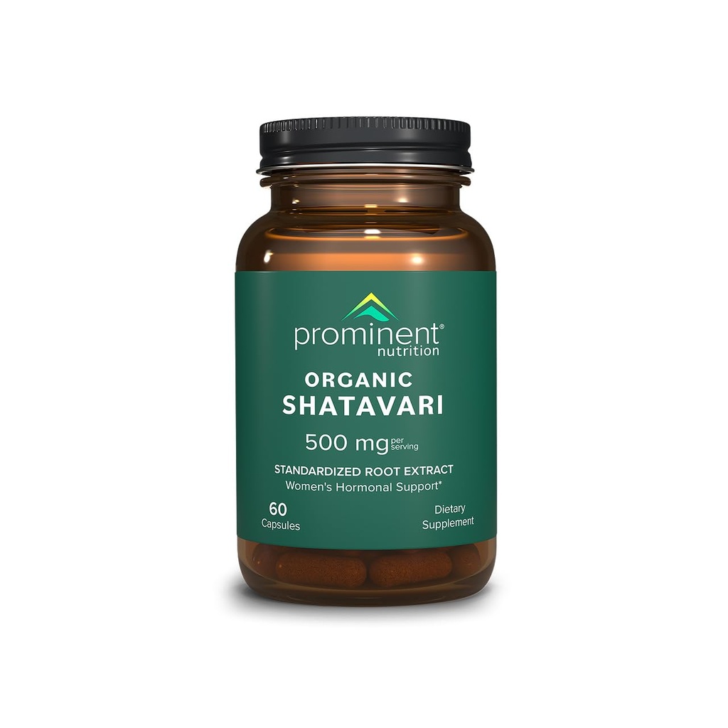 Kiemelkedő táplálkozás Organic Shatavari kapszula, Hormonális támogatás Nők számára, 500 mg, 60 gróf, Szabványosított gyökérkivonat formulálva a nők egészségére - 1 csomag