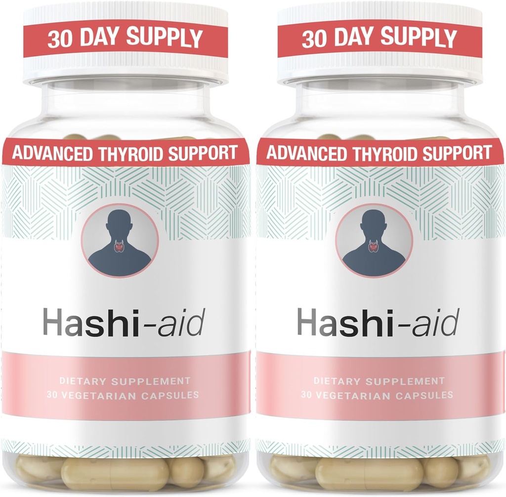 IBDassess ™ Hashi Aid Thyroid Support for Women & Men - Thyroid Supplement for Hashimoto 's Disease & Hypothyreosis * - Ashwagandha, Selenium, Cink, Essential Vitamins & More - 30 kapszula (2 csomag)