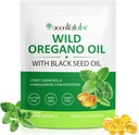 Öl von Oregano Softgels, 120 Graf Oregano Öl Ergänzung Kapseln, Oregano Öl Kapseln, 165mg Carvacrol, 2 in 1 6000mg Öl von Oregano mit schwarzem Samen Öl 200mg