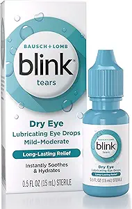 BLINK könnyek kenő szem cseppek, nedvesítő és szappanosító enyhe-mérsékelt száraz szem, a hyaluronate, csökkenti a diszkomfort, hosszú távú hidratálás, Soothes & Moisturizes, 0.5 Fl Oz