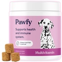 Pawfy Dog Multivitamines 15 in 1 | Hunde Vitamine für Haut & Coat - Unterstützt Gesamt Wellness | Fortgeschrittene Senior Dog Ergänzungen von Occasional Itching | Puppy Tasty Vitamin C Chews - 30 Count