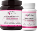 Annatrol Bone Support & FORTIBONE Collagen Peptides w / FORTIGEL, VERISOL - Complete Bone, Joint, Skin, Hair, Nails & Metabolic Support - 124; 1 hónapos ellátás (Tub, 390g)