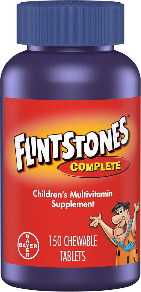 Flintstones rágógumi Vitaminok, teljes multivitamin gyerekeknek és Toddlers vassal, kalciummal, C-vitaminnal, D-vitaminnal és több, 150ct
