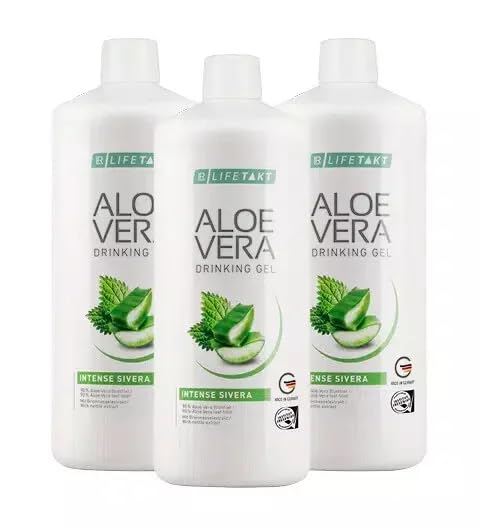 LR Lifetakt Aloe Vera Trinkgel Intensive Sivera Gesundheitspflege Frauen Männer trinken jeden Tag natürliche Behandlung Set von 3-1000 ml/33.3 fl.oz