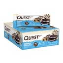 Quest Nutrition Dipped Chocolate Cookie & Cream Protein Bárok, Magas fehérje, Alacsony szénhidrát, Gluten Free, Keto Friendly, 12 gróf