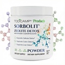 TODICAMP Zeolite Detox for Adults Sorbolit - Zeolite Powder Binder Detox Cleanse - Zeolite Clinoptilolite for Deep Full Body Detox, Gut Cleanse, Cellular and Liver Detox (Powder)
