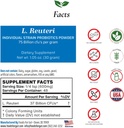 Lactobacillus Reuteri Probiotic Powder 75 Billion cfu 's A124; Made in USA