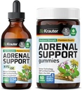 BIO KRAUTER Adrenal Support 60 Gumies & Adrenal Support Tincture 4 Fl. Oz.