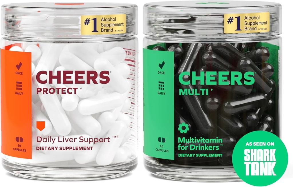 Cheers Daily Combo 124; Protection + Multified 124; Daily Supplements for Drinkers to Support Life Health & Repulish Lost Vitamins