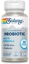 SOLARAY Mycrobiome probiotic men 's Formula, Probiotics for Men, Gut Health, Digestion, Immune Function & More, 20 Billion CFU Mens Probiotic, 24 Strains Plus Prebiotic, 30 Servings, 30 VegCaps