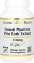 California Gold Nutrition Pine Bark kivonat, Francia Tengerészet, Oligopin, Antioxidáns polifenol, 100 mg, 180 Veggie kapszula