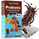 YumVs Probiotika für Kinder mit Prebiotic Fiber Sugar Kostenlose Schokolade Kaubare Ergänzungen - Nahrungsergänzungsmittel für Verdauungsmedizin - Kleinkinder, Kinder & Jugendliche 60 Graf