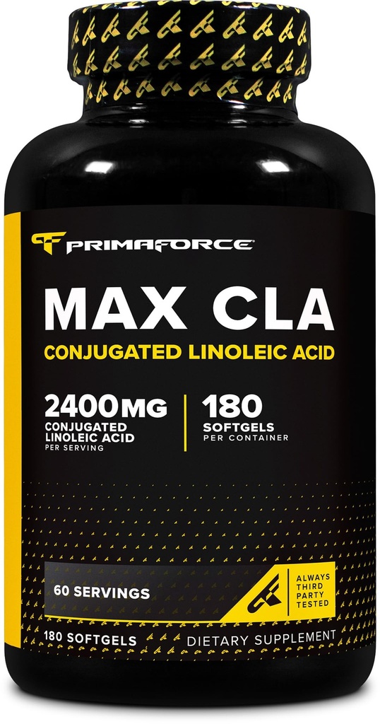 Primaforce CLA 2400 mg per serving (180 softgels) - Max CLA - férfiaknak és nőknek, nem stimuláló, GMO Free & Gluten Free