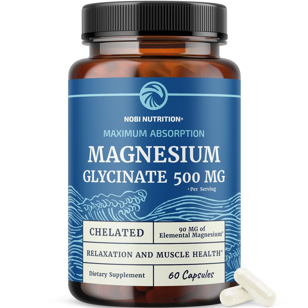 Magnézium-glicinát 500mg d.m. 124; magas abszorpciójú 124; izomrelaxáció, csont, szív, idegrendszer, alvás és nyugalom támogatása nők és férfiak számára