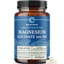 Magnézium-glicinát 500mg d.m. 124; magas abszorpciójú 124; izomrelaxáció, csont, szív, idegrendszer, alvás és nyugalom támogatása nők és férfiak számára