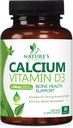 Kalziumergänzung 1200 mg - mit Vitamin D3 für beste Absorption - unterstützt Immungesundheit, Knochen & Zähne - Nature's Calcium Carbonate + 1600 IU von D3 - Bottled in USA für Frauen & Männer - 60 Tabletten