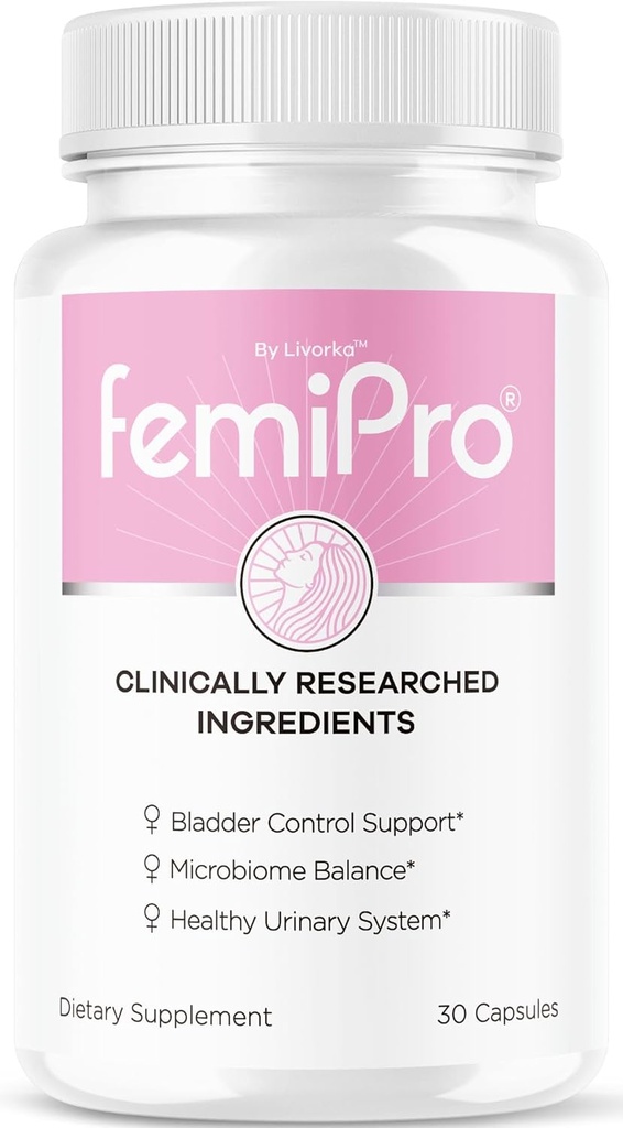 LIVORKA FemiPro Bladder Control Pillen - Original FemiPro Capsules, Femi Pro Bladder Control Support Supplement, Probitic FemiPro Pillen für allgemeine Gesundheit und Wellness Bewertungen, 30 Kapseln für 1 Monat
