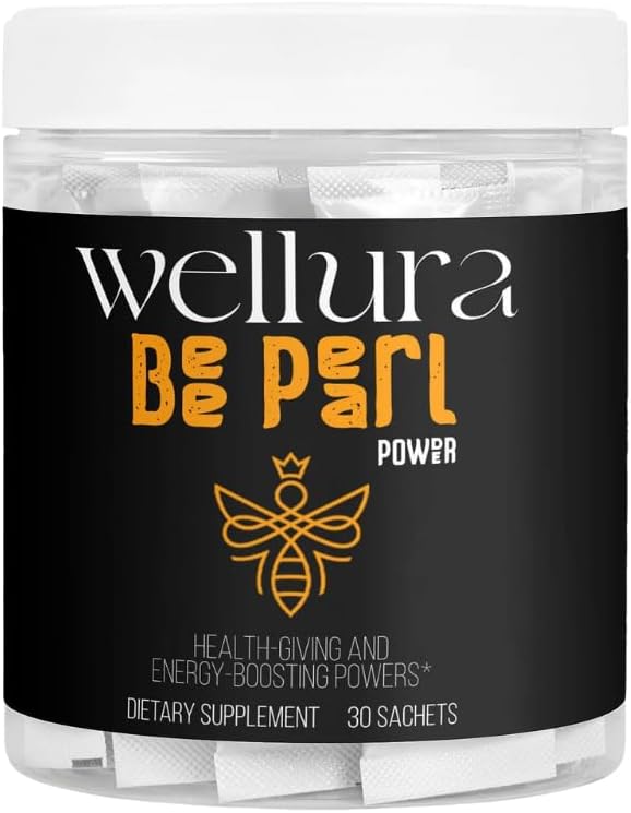 Bee Pearl Powder Supplement, Bee Bread, Royal Jelly, Propolis, 30 tasak