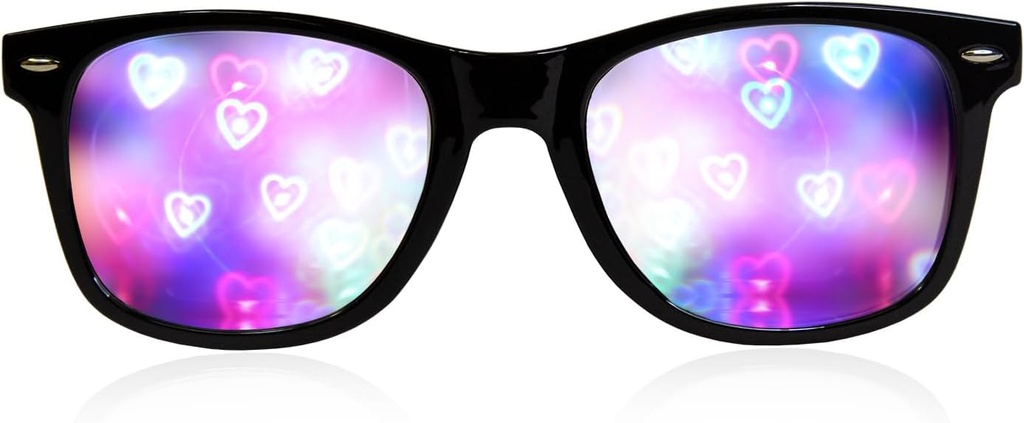 Ultimate Diffraction Szemüveg - 3D Szivárvány Szívhatás - Nagy Edm, koncert, és Rave Accessory