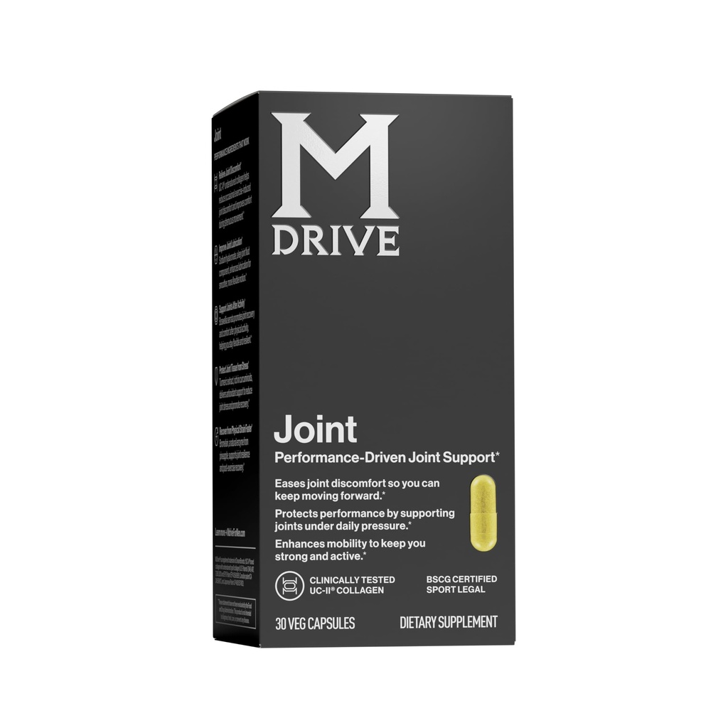 Mdrive Joint Support Support for men - Támogatja az egészséges közös funkció, rugalmasság, kényelem és mobilitás - Jellemzők UC- II Collagen, Turmeric Curcumin & Nátrium- Hyaluronic Acid, 30ct