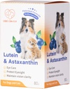 Lutein für Hunde und Katzenauge Ergänzung Astaxanthin Alle natürlichen Ingredient Human Grade Unterstützung Tear Stain Immune,Lutein aus USA, Enhance Vision Health Antioxidants- 2.8 Oz