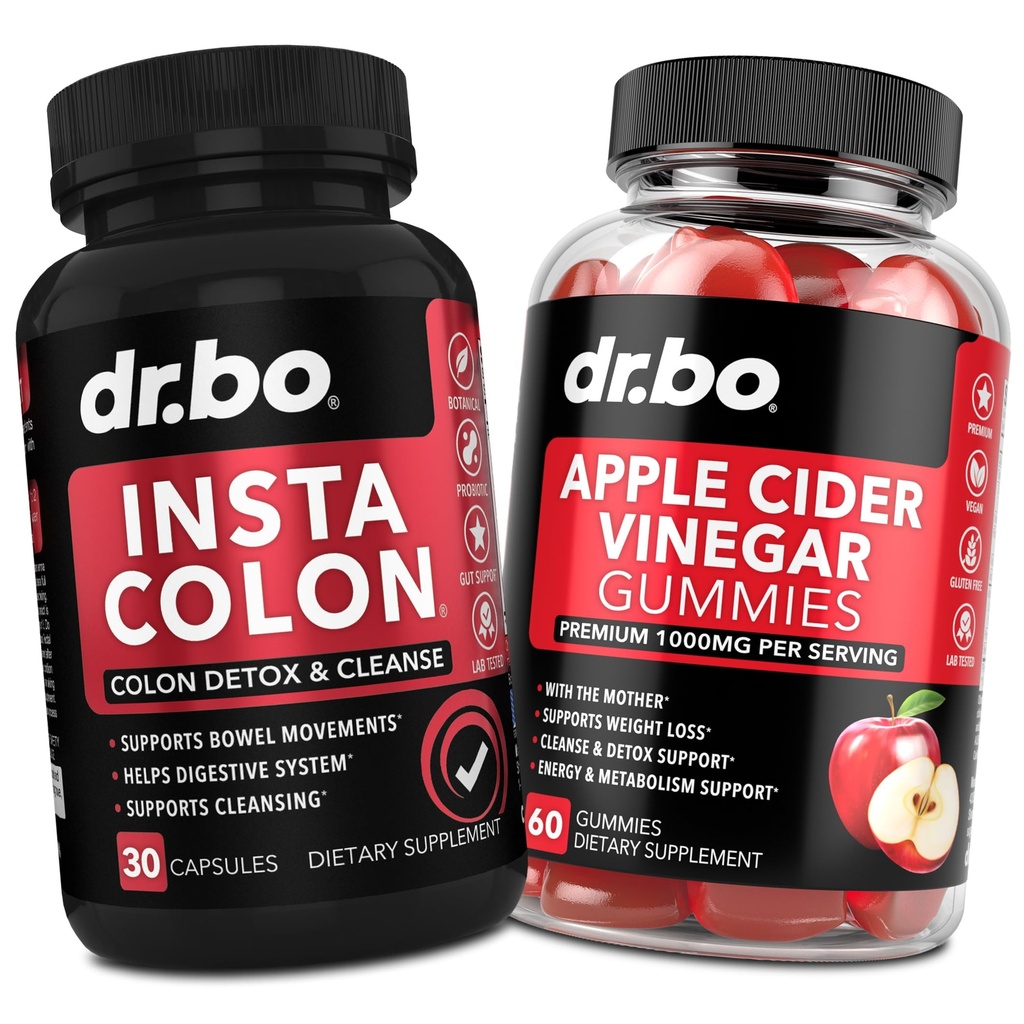 Colon Cleanser Detox & ACV Apple Cider Essiggummis - 15 Tage Colon Cleanse Pillen Poop Flush & ACV Gummies Ergänzungen - Bowel Bewegung Ergänzungen für Darm Stomach Bloating Gut Unterstützung