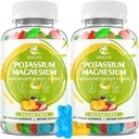 Kalium-Magnesium-Ergänzungsgummis, Kalium-Gummi-Gummi für Erwachsene Kinder, hohe Absorption Magnesium-Glycinat für Leg Cramps & Immun-Gesundheit, Sugar-Free, Vegan gemischte Flavors, 120 Count