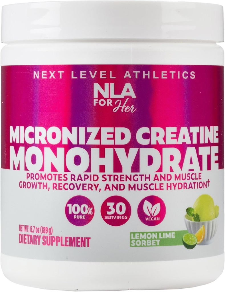 A kreatin-monohidrát mikronizált a nők (30- 5g szervizek) -Great Tasting Lemon Lime Sorbet Flavoled -Lean izom növekedés és edzés helyreállítás, boost performance- Vegan, Nincs puffadás vagy vízvisszatartás