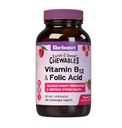 Bluebonnet Nutrition Earth Sweet Vitamin B12 1000 mcg & Folic Acid 400mcg Brain Health & Energy* Vitamine für Damen und Herren - Vegan, Glutenfreie Himbeere B 12 Vitamin - 180 Kautabletten