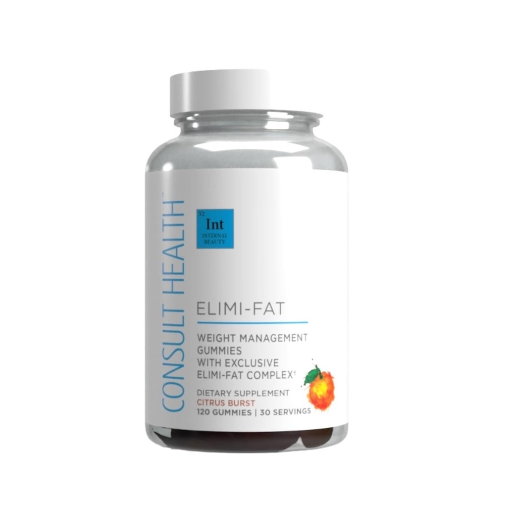 Consult Health ELIMI- Fat Apple Cider Ecephalus Morosil Súly Management Gumies - Supports Weight Loss- Gluten Free, Keto, Vegan - Citrus Flavor 120 Count