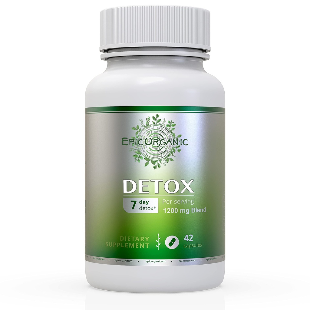 7 Tage Detox Cleanse | Ultimate Strenght Colon Cleanse & Liver Detox | Fördert gesunde Gut-Unterstützung | Detox Cleanse für Männer & Frauen | Made in the USA | 42 Kapseln