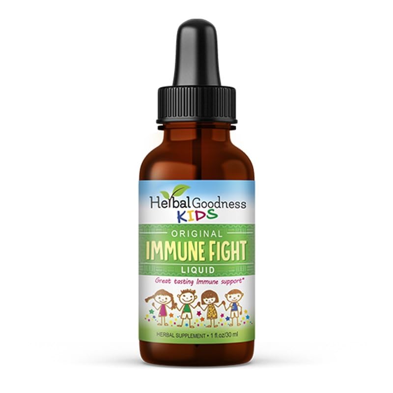 Immununterstützung 1oz mit Ashwagandha für und Kurkuma Kräuterergänzung - Natürliche Kinder Immun Booster Tropfen für Wellness und Immununterstützung für Kinder - Non-GMO - Made in USA