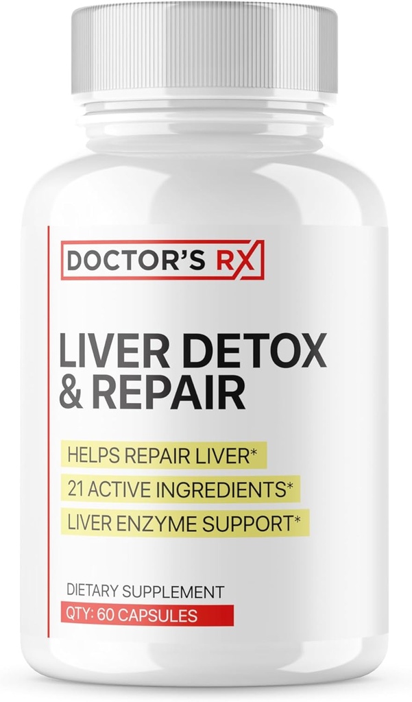 Arzt RX || #1 RATED Premium Liver Cleanse & Detox || Optimize Liver Funktion, Reparieren Liver Enzymes | Ultra dosed Formel w/ 21 Leistungsfähige Zutaten | 3rd Party getestet + USA Made - 60 Kapseln