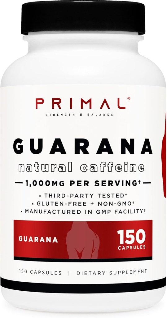 Primal Guarana (1000 MG per serving) (150 kapszula) - 200 MG természetes koffein